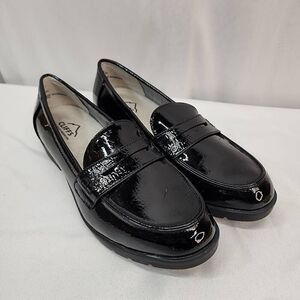 Cliffs By White Mountain Size 8.5 Women's Galah Penny Loafer Flack Black Patent